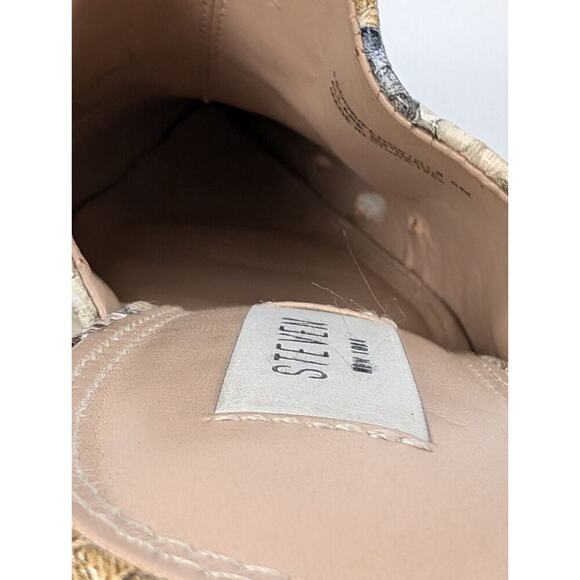 STEVEN NEW YORK Fedor Block Heel Slip On Mules Women’s Snake Print Sandals 8.5 - Picture 10 of 12